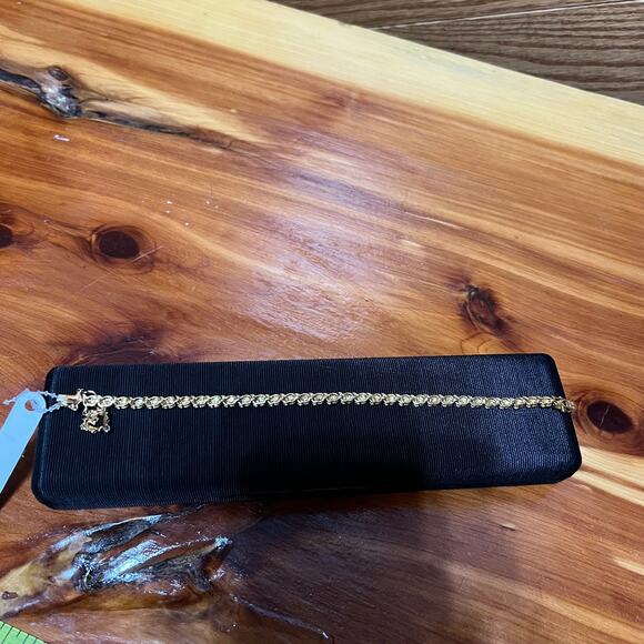 Tennis Bracelet Heart Diamond & Ruby Accent 18K Gold Over Sterling Silver NEW - Picture 11 of 11